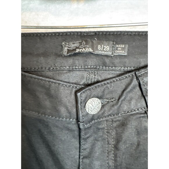 prAna Jeans Womens Size 8 /29 Slim Fit Black Gray Short Inseam Ladies - Picture 2 of 9
